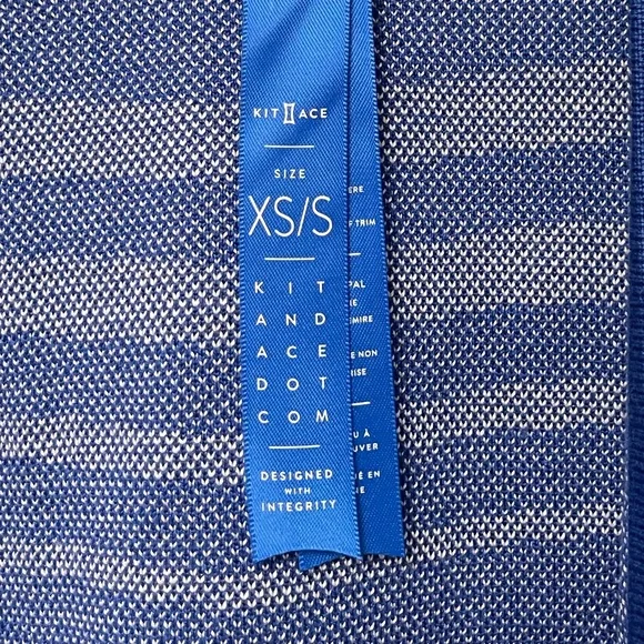 Kit and Ace Studio Cardigan Sz XS / S Blue and White - Picture 6 of 10